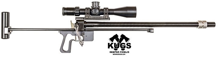 Prototype de la carabine FATBOY de KUGS avec canon de 720mm en 7.5x55 SWISS (GP11)